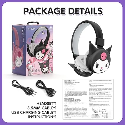 New Wireless Bluetooth Foldable Cartoon Headphones